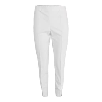 Moschino Boutique Stretch Cotton Trousers In White