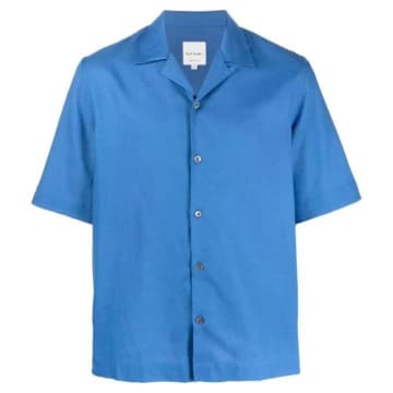 Paul Smith Menswear Short Sleeve Regular Fit Shirt In Blue