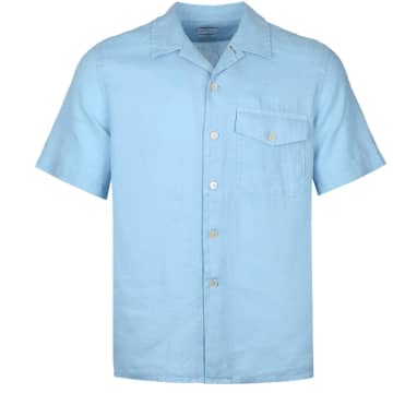 Ps By Paul Smith Short-sleeve Linen Shirt In Blue