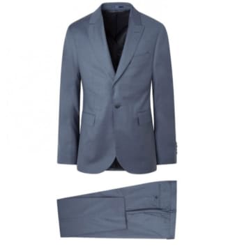 Hackett Natural Stretch Twill Wool Suit In Blue