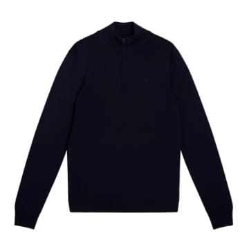 J. Lindeberg Kiyan Quarter Zip Sweater In Blue