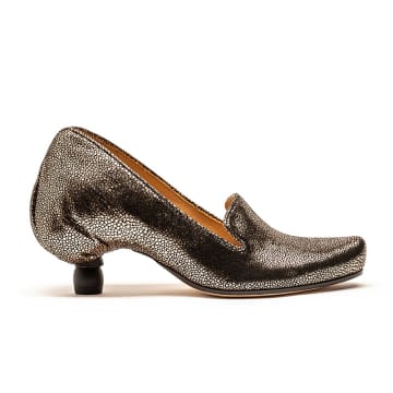 Tracey Neuls Kusama Pebble | Metalic Leather Slip On Heel
