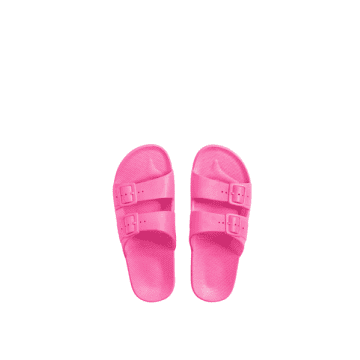 Freedom Moses Glow Sliders In Pink Neon From