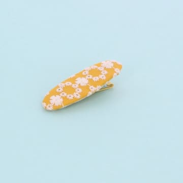 Lark London Evie Yellow Embroidered Hair Clip