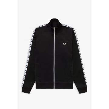 Shop Fred Perry Taped Track Jacket 4620 Black