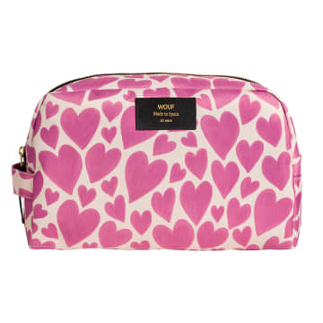 Wouf Pink Love Large Toiletry Bag