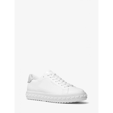 MICHAEL KORS WHITE GROVE LACE UP TRAINERS