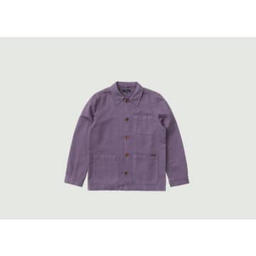 Nudie Jeans Barney Slim-fit Cotton-twill Jacket In Purple