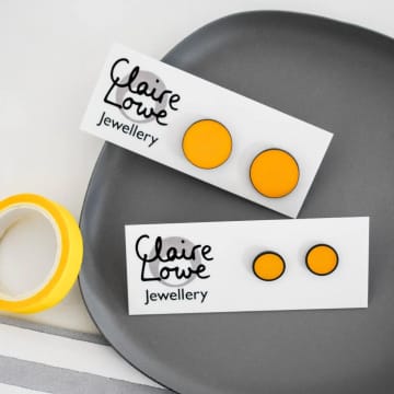 Claire Lowe Jewellery Yellow Studs