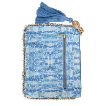 Sophia Alexia Blue Pebbles Clutch Bag