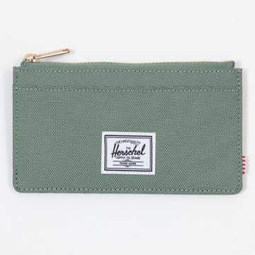 Herschel Supply Co Oscar Rfid Card Holder And Coin Wallet In Sea Spray In Green