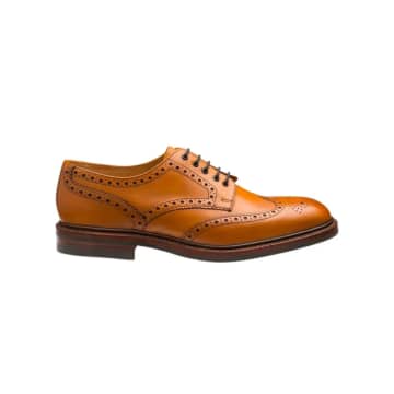 Loake Tan Chester Brogue Shoes With Rubber Sole In Neutrals