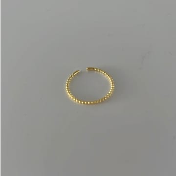 Anorak Gold Plated Sterling Silver Twist Ring Adjustable