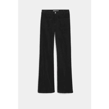 Vanessa Bruno Dompay Noir Corduroy Flared Trousers In Black