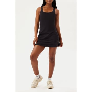 Girlfriend Collective Tommy Square Neck Dress In Black