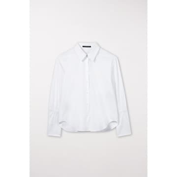 Luisa Cerano Elastic Detail Long Sleeve Shirt Size: 8, Col: White