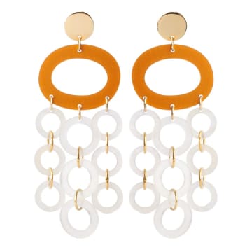 Toolally Gold & Mother Of Pearl Oh What A Night Earrings