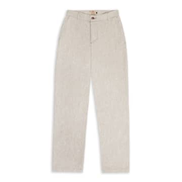 Burrows And Hare Linen Trouser In Neturals