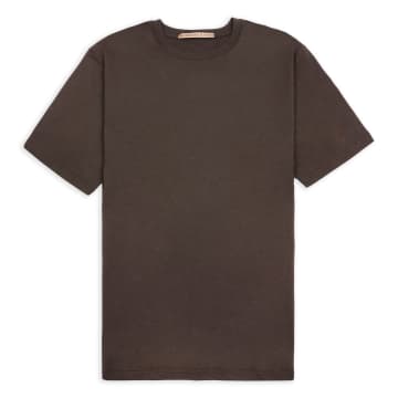 Burrows And Hare Egyptian Cotton T-shirt In Brown
