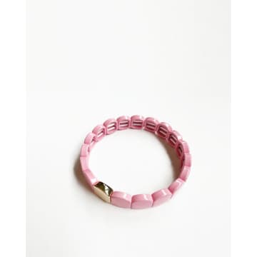 The Aloft Shop Pink Hexagon Tile Bracelet