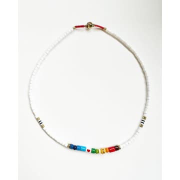 The Aloft Shop Rainbow & Heart Beaded Necklace