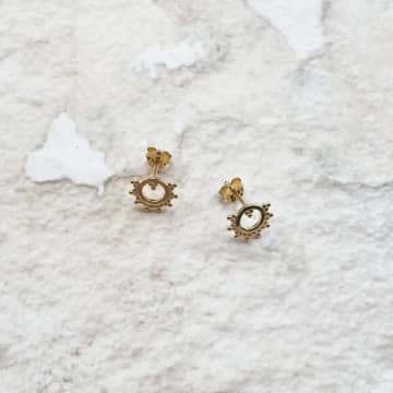 Tuskcollection Gold Stud Earrings Pl-165 G