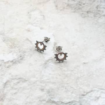 Tuskcollection Silver Stud Earrings Pl-165 S In Metallic