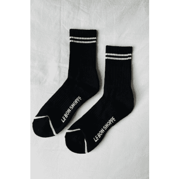 Le Bon Shoppe Boyfriend Noir Socks In Black