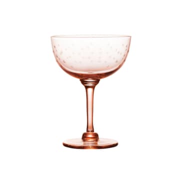 Rose Cocktail Glasses With Stars Design, Set of 4