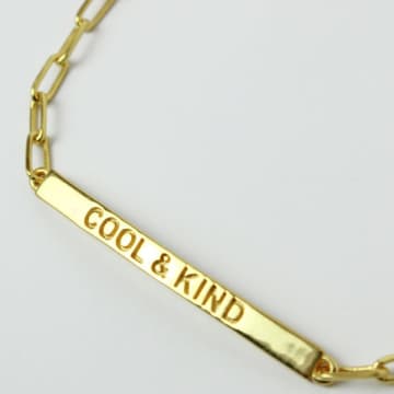 My Doris Gold Cool And Kind Bar Bracelet
