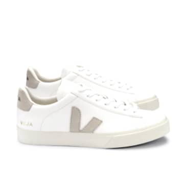 Veja White Natural  Campo Chromefree Leather Extra Suede