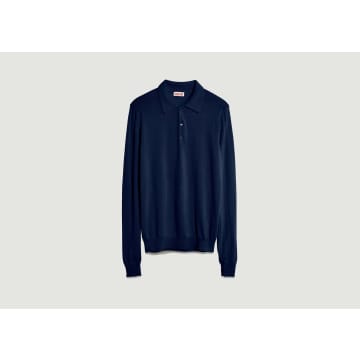 Shop Tricot Polo Shirt In Extra-fine Wool