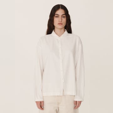 Shop Ymc You Must Create White Marianne Long Sleeve Shirt