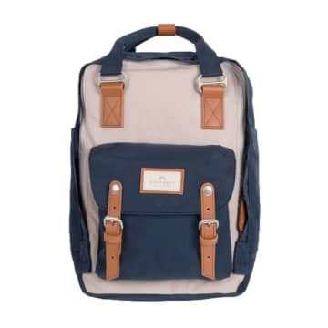 Doughnut Ivory And Navy Macaroon Backpack In Blue