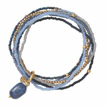 Boho Betty Gold Nirmala Lapis Lazuli Bracelet