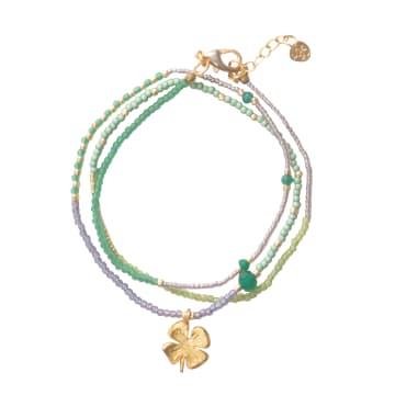 A Beautiful Story Gold Feel Aventurine Necklace And Bracelet