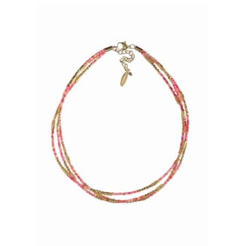 Hot Tomato Indi Festival Summer Vibe Necklace In Gold