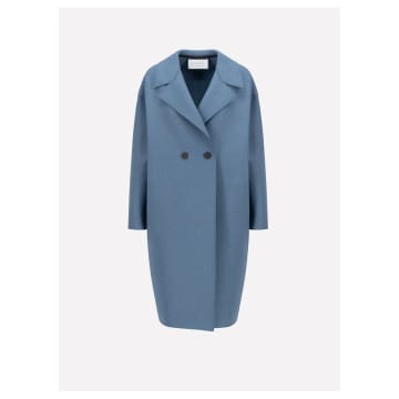 Harris Wharf Dropped Shoulder Double Breasted Pressed Wool Coat