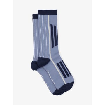 Shop Ganni Blue Sporty Socks