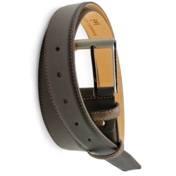 Huxley Tanner Belts Ballesteros 35mm Napa Leather Belt In Brown Bal002