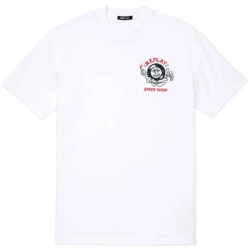 Replay Custom Speed Shop T-shirt In White