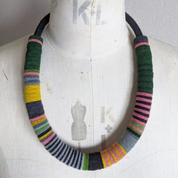 Lynsey Walters Colour Block Necklace In Black
