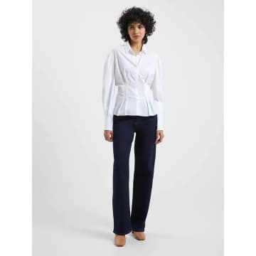 FRENCH CONNECTION RHODES PLEATED POPLIN SHIRT