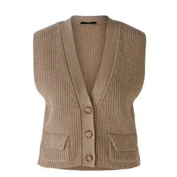 Ouí Knitted Waistcoat Taupe
