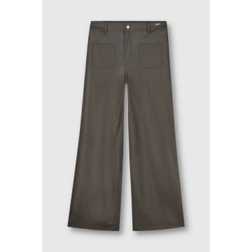 Rino And Pelle Madde Faux Leather Trousers In Brown