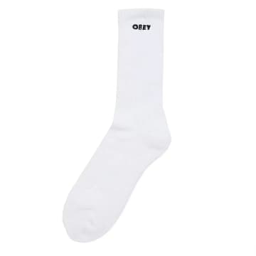 Obey Bold Socks In White