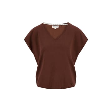 Zusss Knitted Top Chocolate Brown