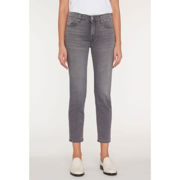 7 For All Mankind Roxanne Bair Jeans Silver Lining In Metallic
