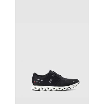 ON RUNNING ON RUNNING WOMENS CLOUD 5 BLACK TRAINERS