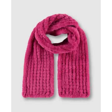 Rino And Pelle Barberry Pink Afke Faux Fur Scarf In Brown